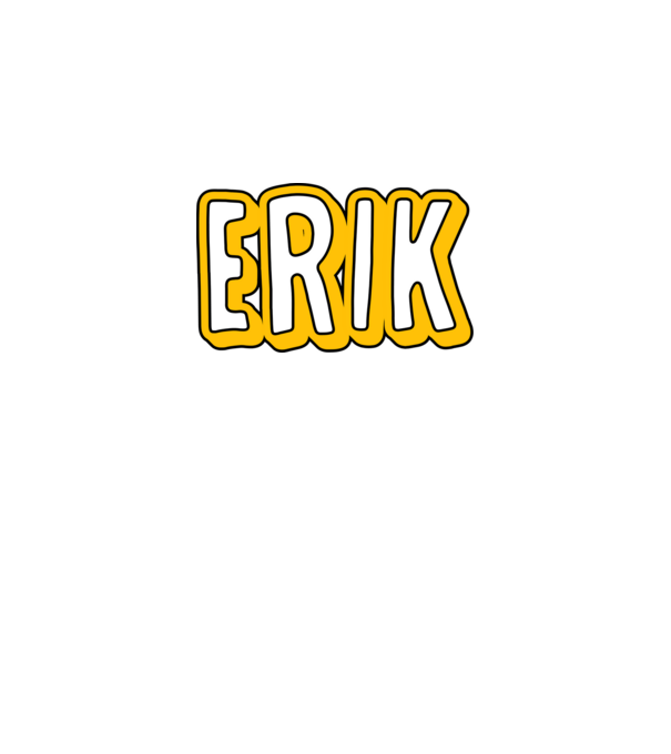 Erik minta fekete pólón