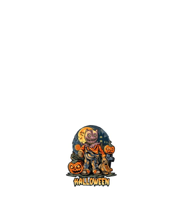 halloween minta sötétkék pólón