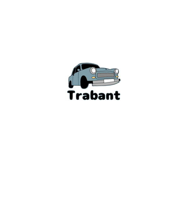 Trabant minta fehér pólón