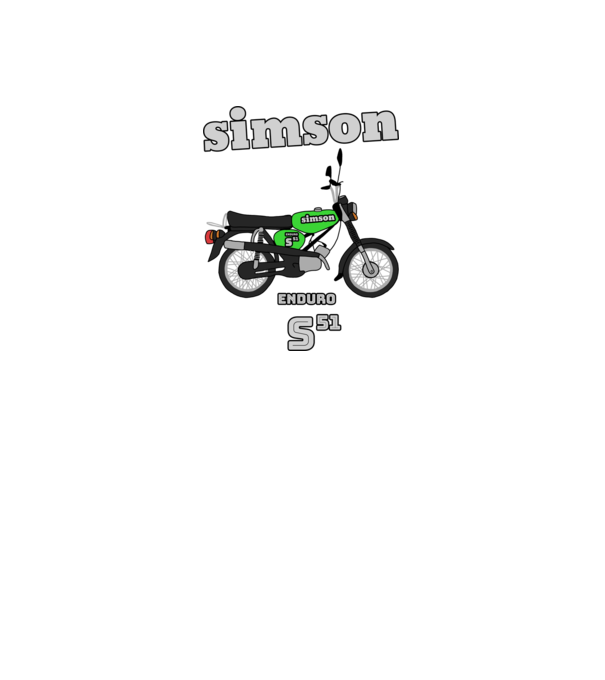 Simson minta fehér pólón