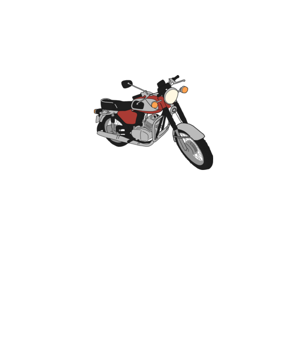 Jawa 350 minta fehér pólón