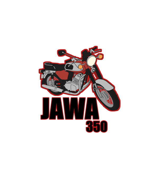 Jawa 350 minta fehér pólón