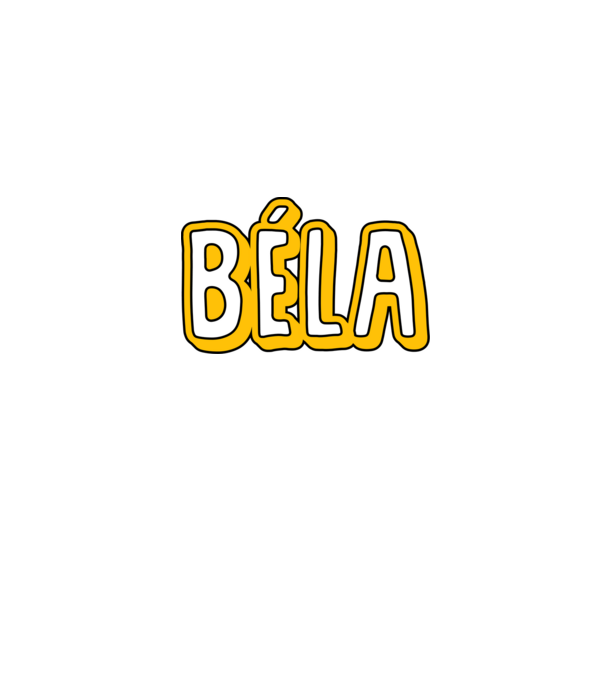 Béla minta farmerkék pólón