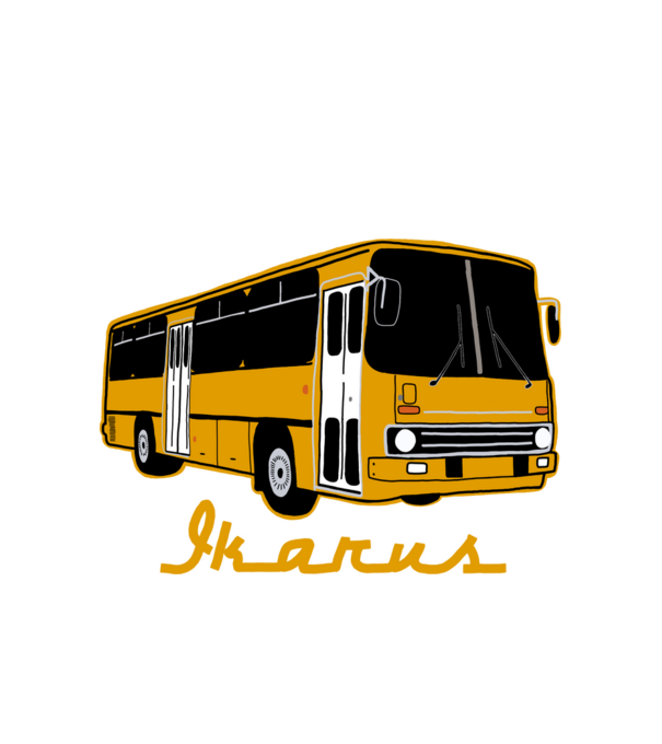 Ikarus minta fehér pólón