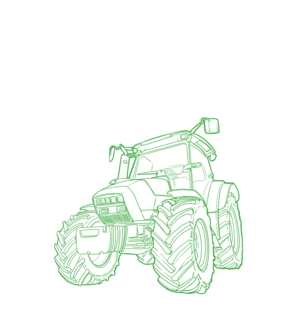 Traktor minta fekete pólón