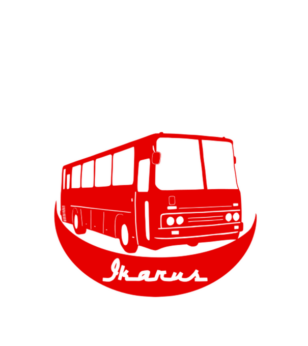 busz színezhető minta fekete pólón