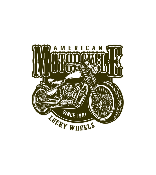 Motorcycle  minta fehér pólón