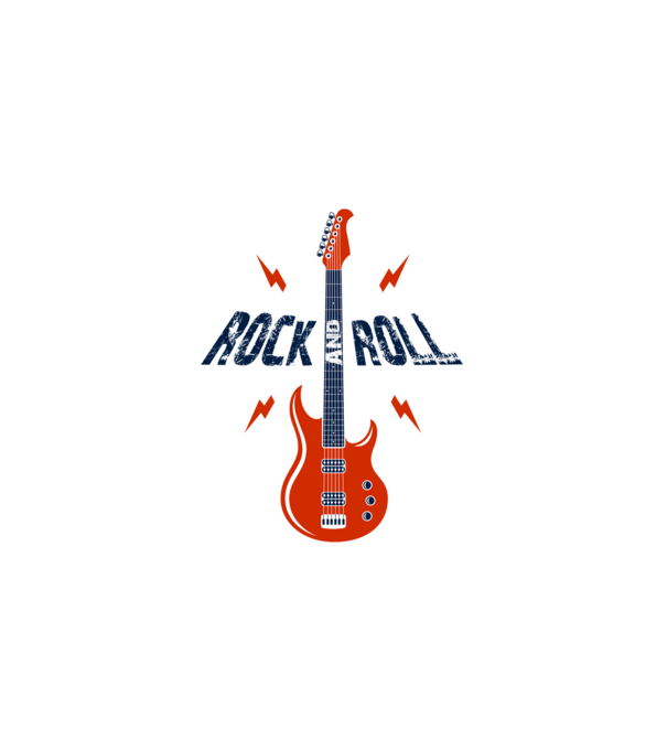 rock and roll minta fehér pólón