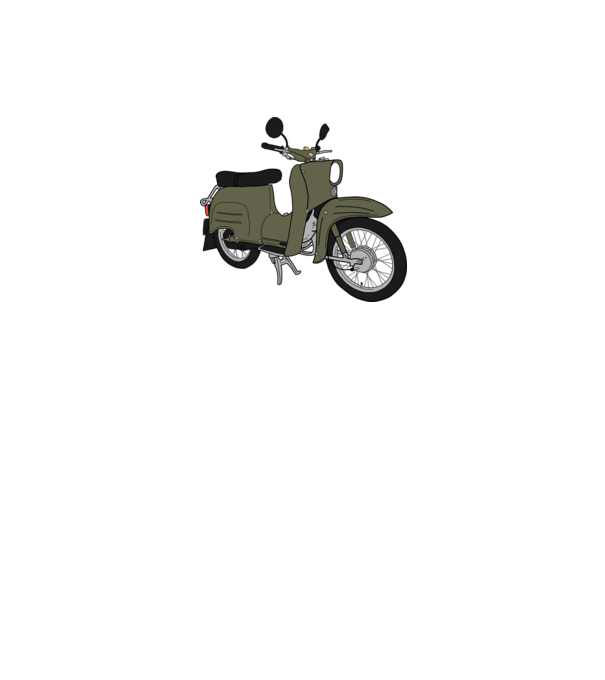 simson schwalbe minta szürke pólón