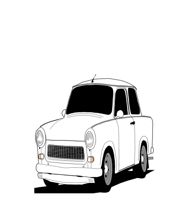 Trabant minta almazöld pólón