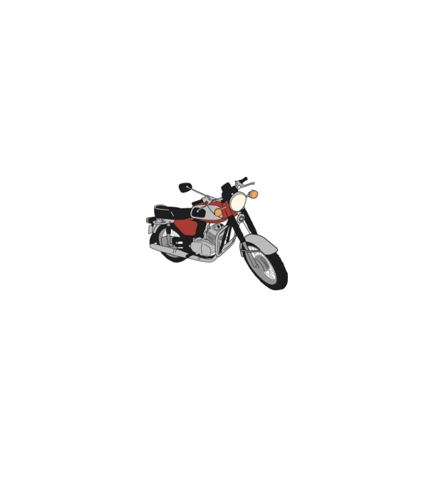 Jawa 350 minta fehér/piros pólón