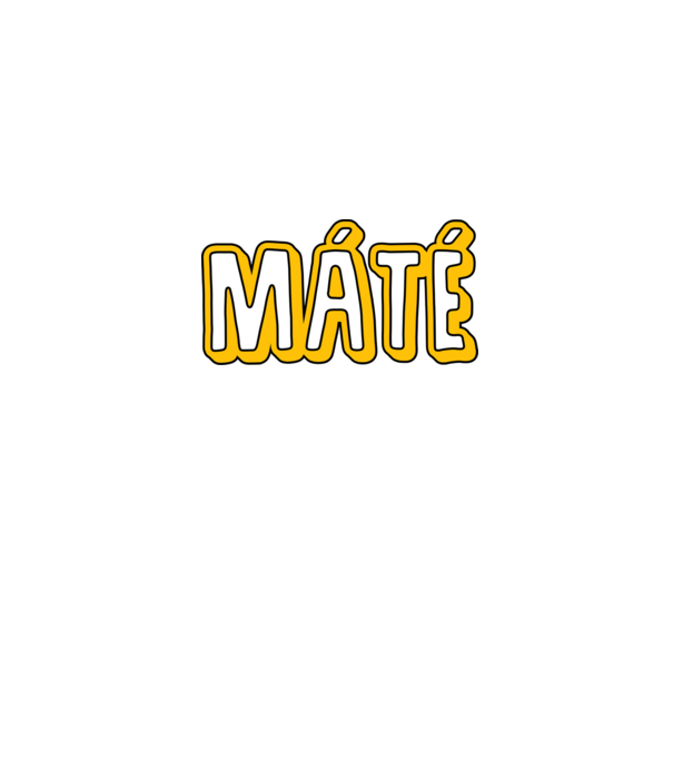 Máté minta farmerkék pólón