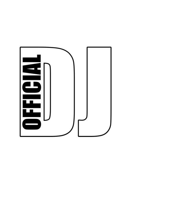 OFFICIAL DJ minta fekete pólón