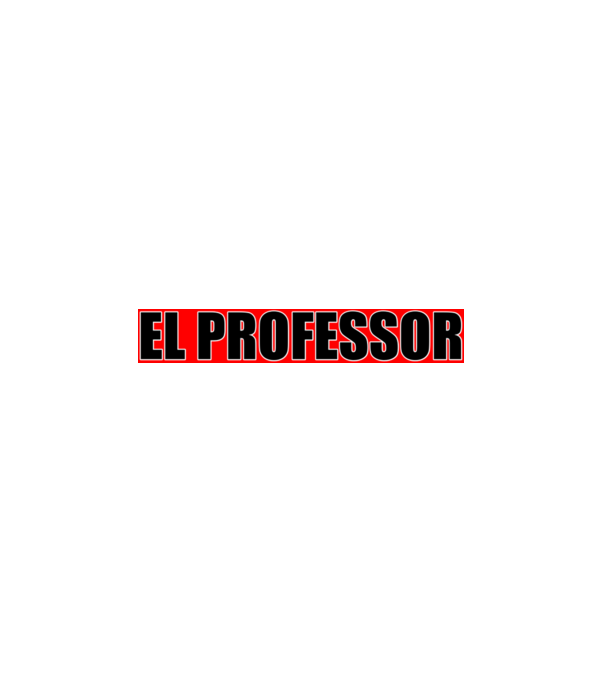 El professor minta fehér pólón