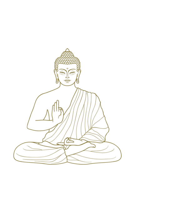buddha minta fekete pólón