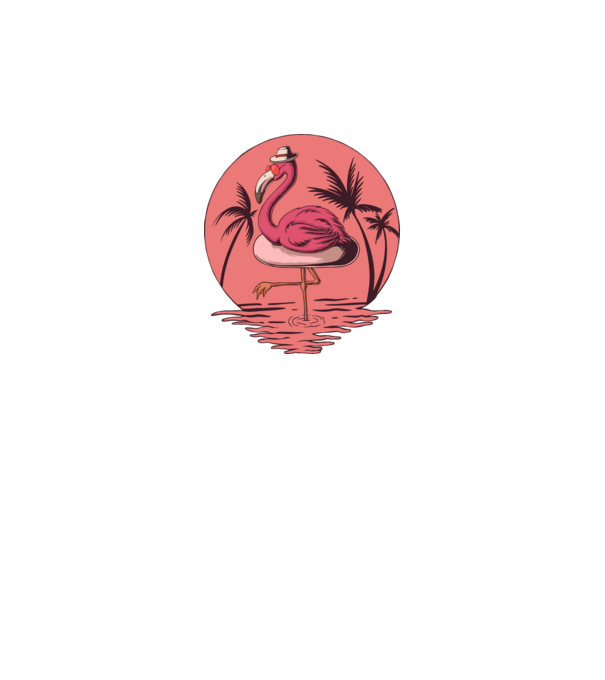 flamingo summer minta fekete pólón