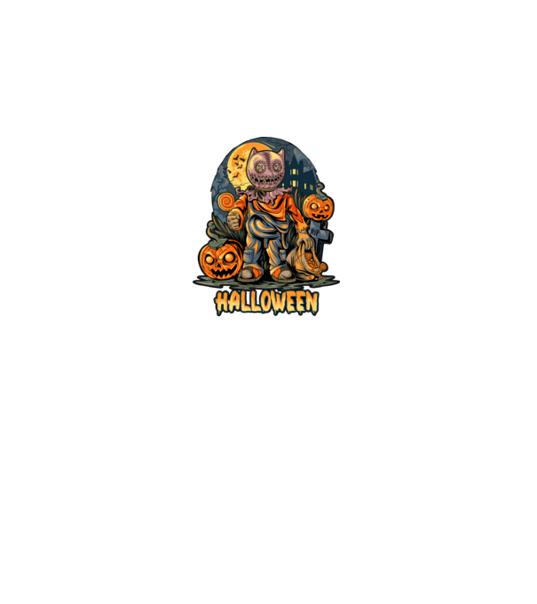halloween minta fekete pólón