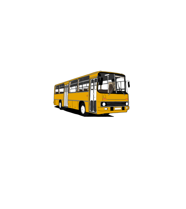 Busz minta szürke pólón