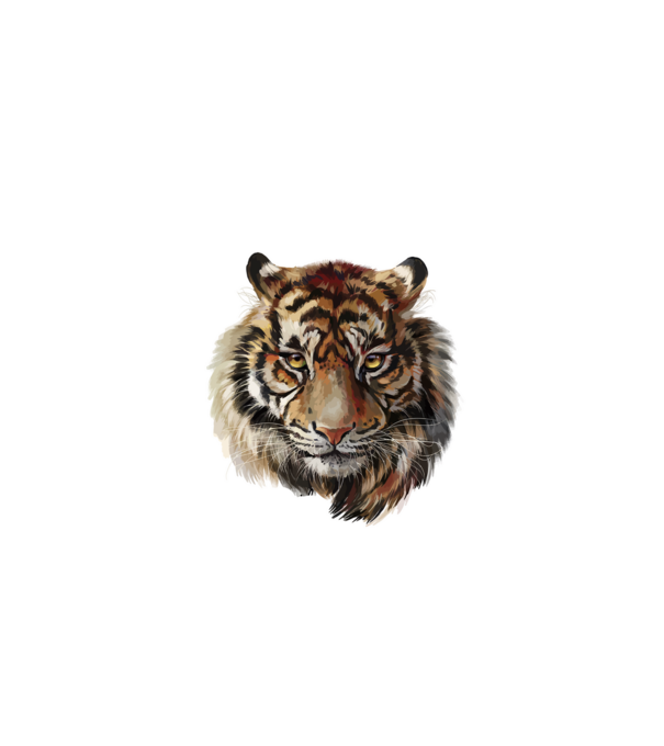 Tiger minta szürke pólón