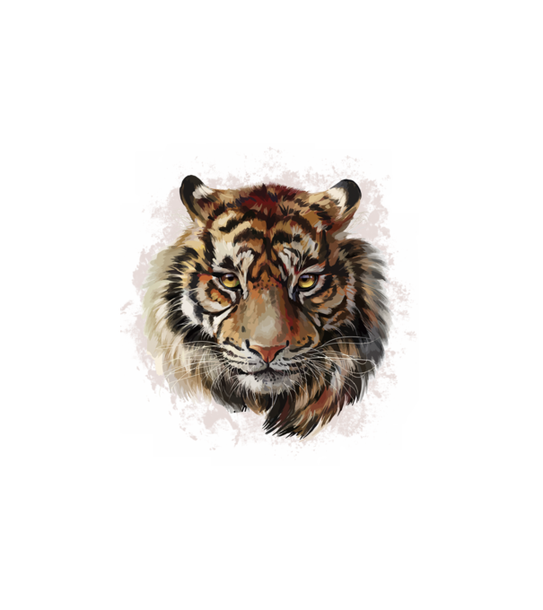 tigris minta fehér pólón
