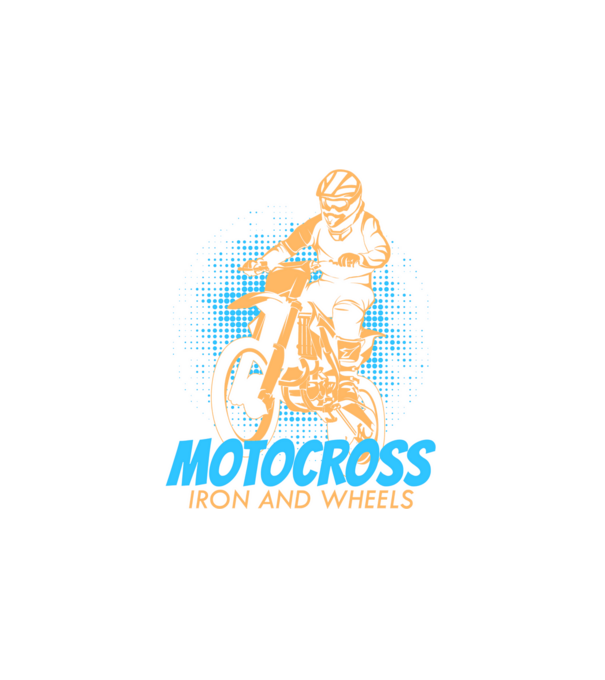 Motocross minta fehér pólón