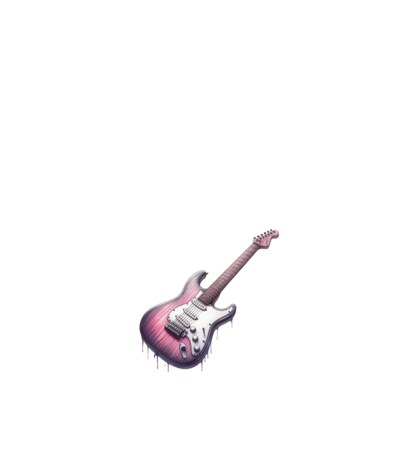 gitár minta fehér pólón