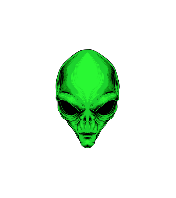 ufo minta fehér pólón