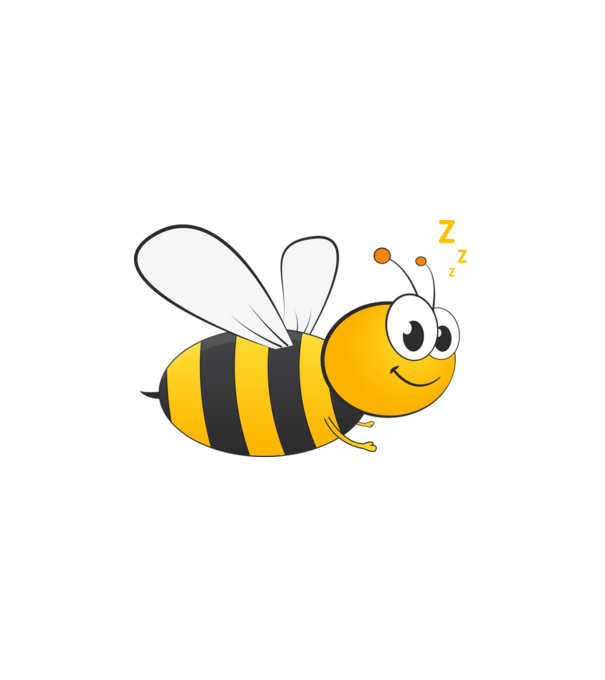 bee minta fehér pólón