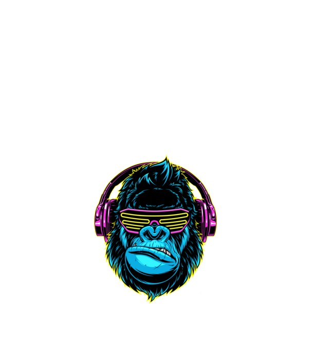 Gorilla minta fekete pólón
