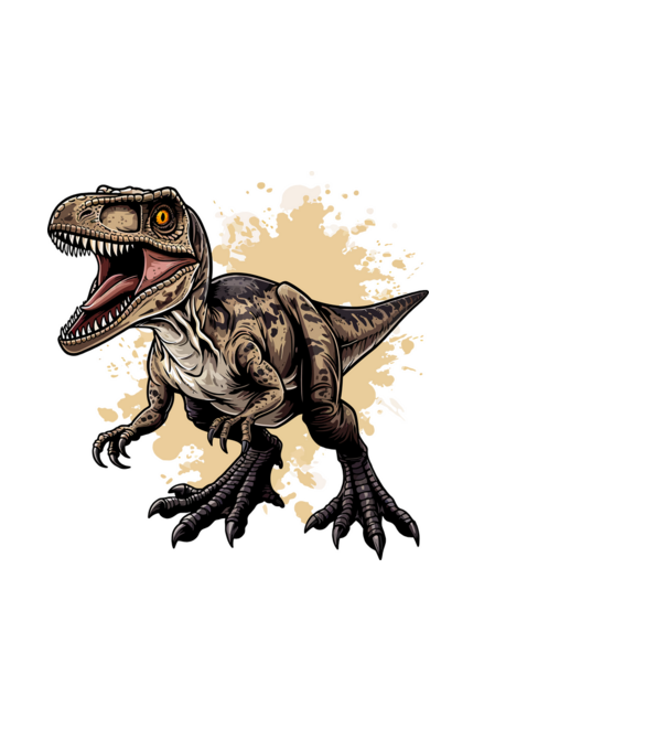Dinoszaurusz  minta fekete pólón