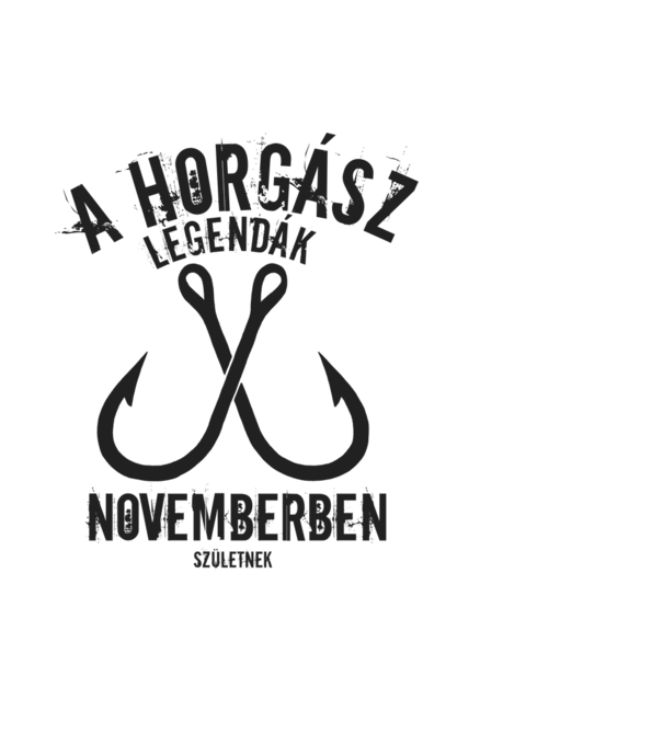 A horgász legendák minta fehér pólón