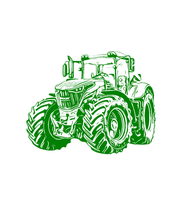 traktor minta fehér pólón