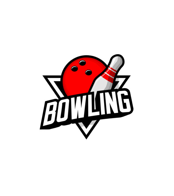 Bowling minta fehér pólón