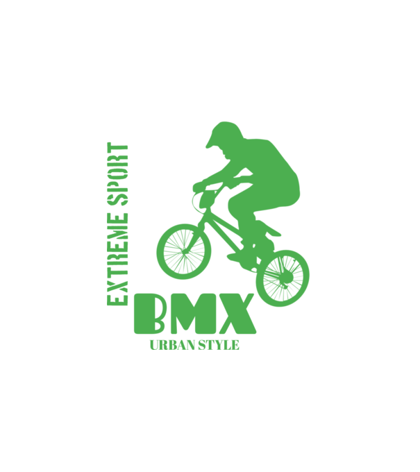 Bmx minta fehér pólón