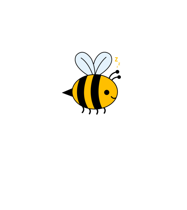 Bee minta fekete pólón