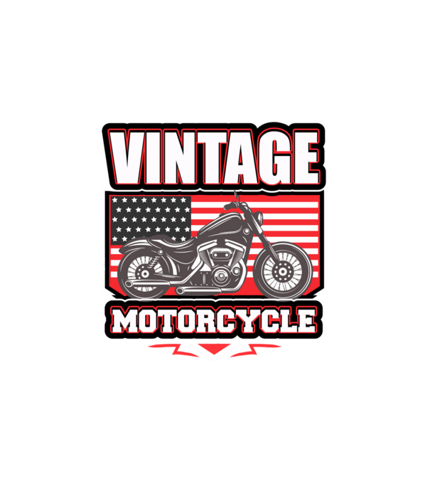 Motorcycle minta fehér pólón