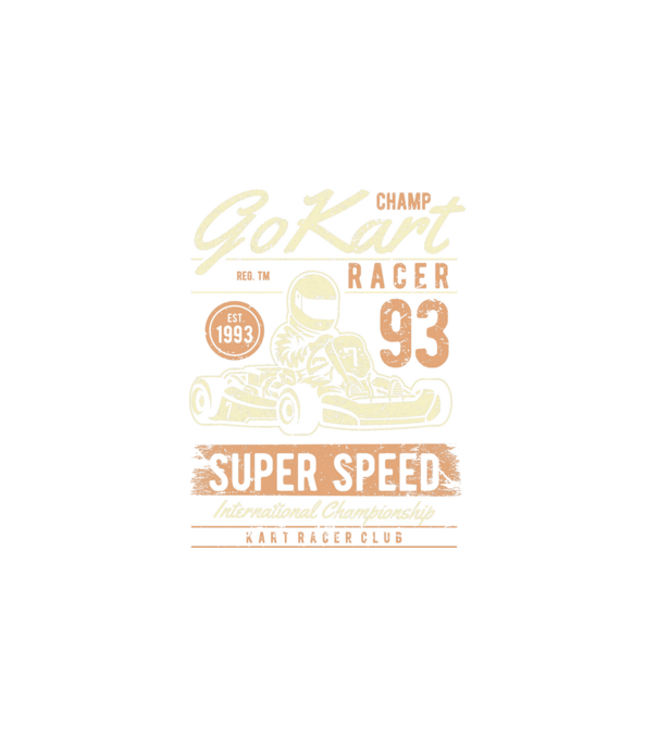 GOKART minta fehér pólón