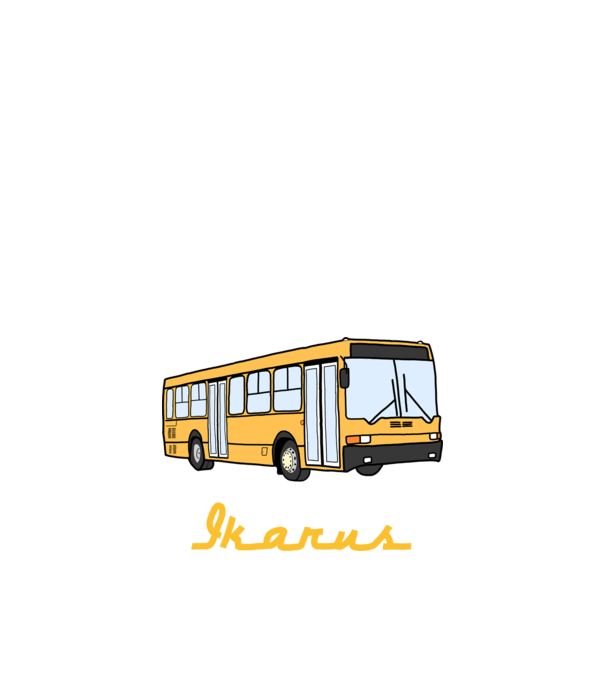 Ikarus  minta fehér pólón