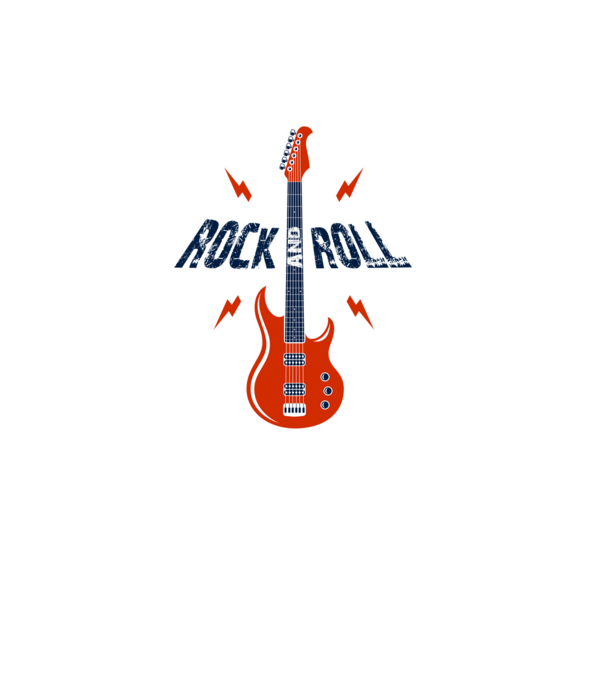 rock and roll minta fehér pólón