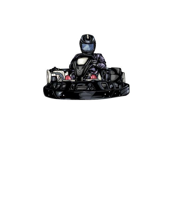Gokart  minta fehér pólón