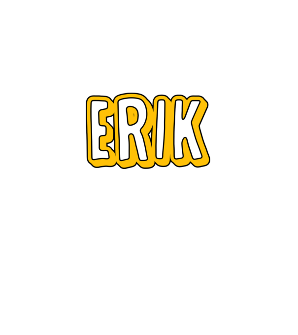 Erik minta fekete pólón