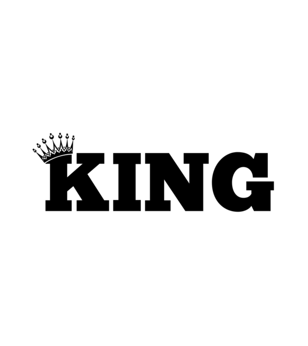 King minta fehér pólón