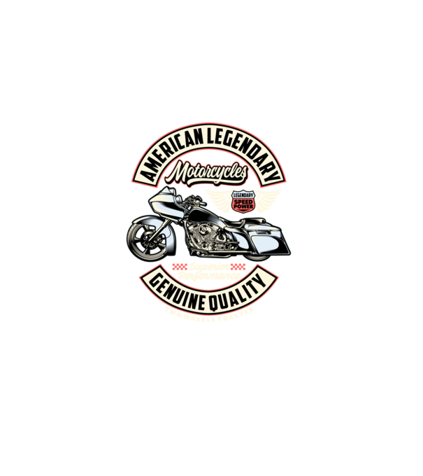 Motorcycle minta fekete pólón