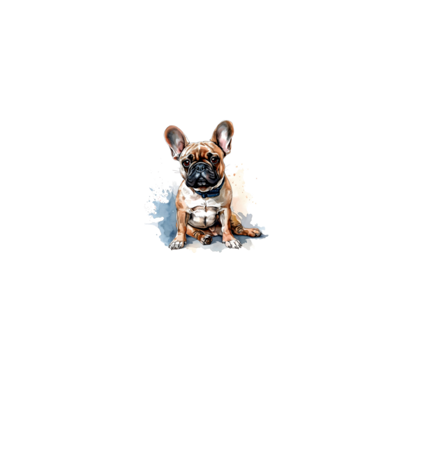 Francia bulldog minta homokszín pólón