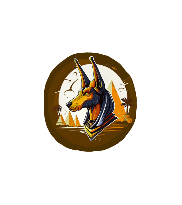 anubis minta fehér pólón