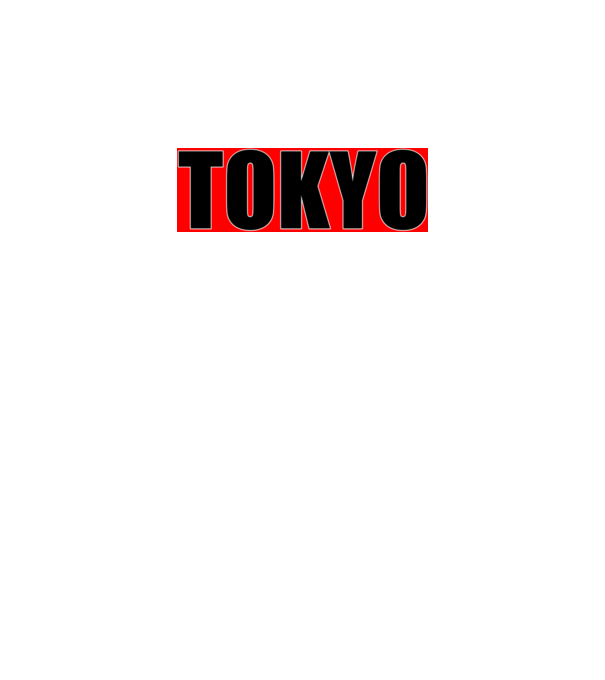 Tokyo minta fekete pólón