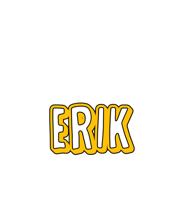 Erik minta fekete pólón