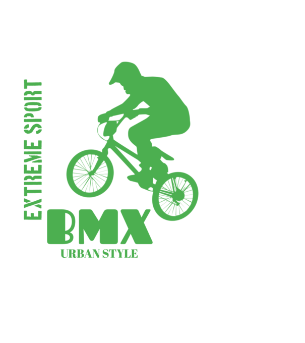 Bmx minta fekete pólón