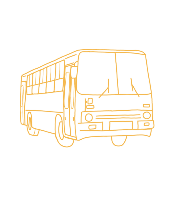 Ikarus busz minta fehér pólón