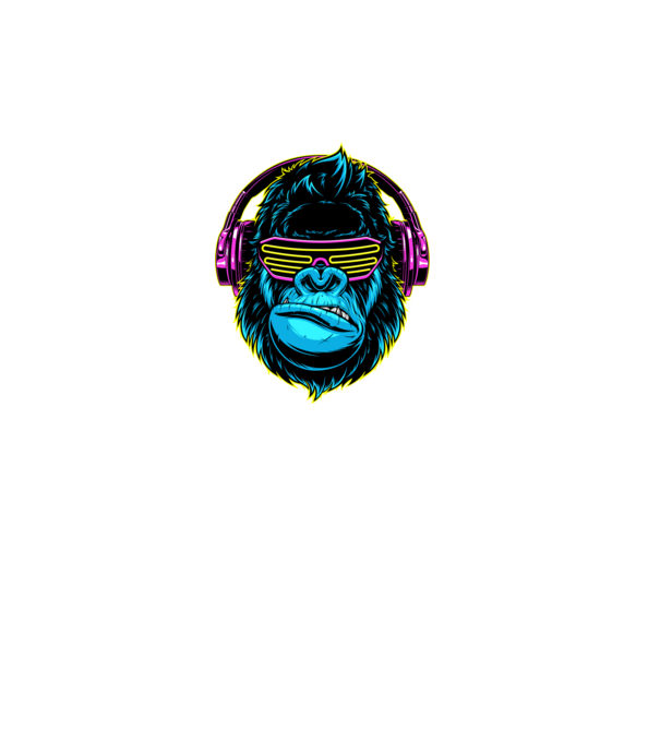Gorilla minta fekete pólón